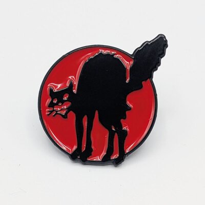Schwarze Katze - Anarchy-Cat - Pin