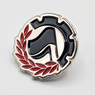 Antifa - Logo 2 - schwarz / schwarz - Pin