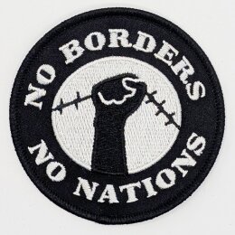 No Borders - gestickter Patch (Aufnäher)