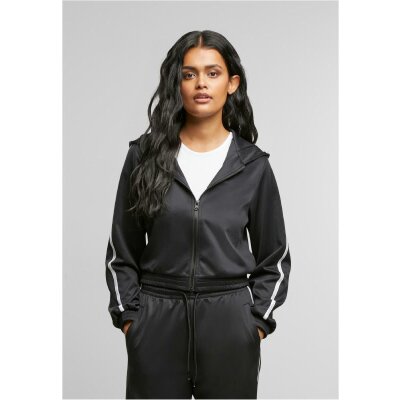 Urban Classics - Hooded Ladies Cropped Track Jacket (TB7135) - black