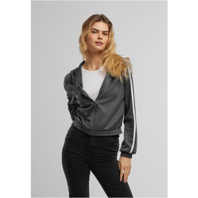 Urban Classics - Hooded Ladies Cropped Track Jacket (TB7135) - magnet