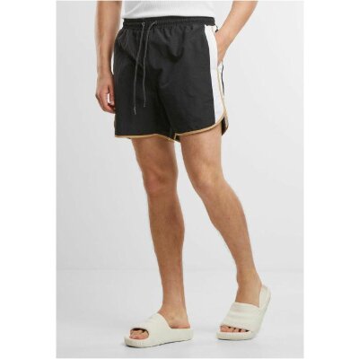 Urban Classics - TB7348 - Retro Look Swim Shorts - black
