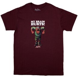 Monty Python - My Brain Hurts - maroon red - T-Shirt XL