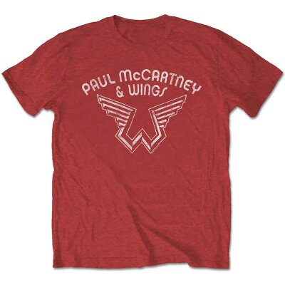Paul McCartney - Wings Logo - Red - T-Shirt