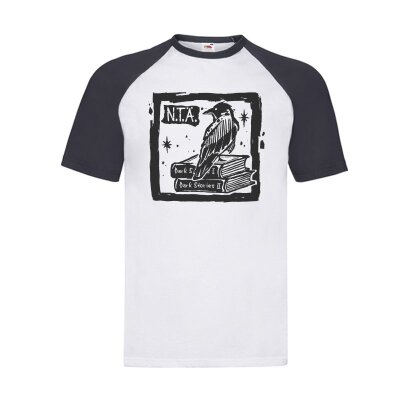 N.T.Ä. - Dark Stories - Raglan T-Shirt - white/black L