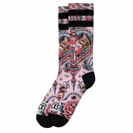 American Socks - Feline Hearts - Signature - Mid High S-M...