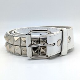Nietengürtel - Gürtel mit silbernen...