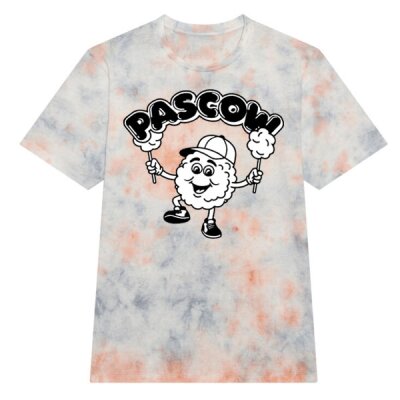 Pascow - Zuckerwatte - T-Shirt - grey pink marble tie dye M