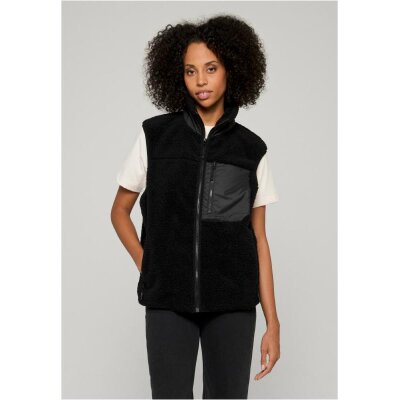 Build Your Brand - BY407 - Bonded Sherpa Vest - black