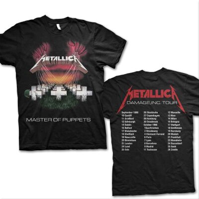 Metallica - Master Of Puppets European Tour 86 - Unisex Shirt - black - T-Shirt L