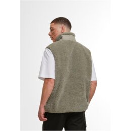 Build Your Brand - BY407 - Bonded Sherpa Vest - Pale Olive