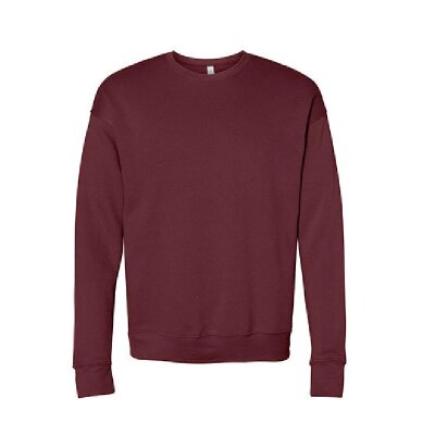 Bella + Canvas - 3945 Unisex Sponge Fleece Drop Shoulder Sweatshirt - maroon