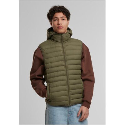 Urban Classics - TB8020 - Basic Light Weight Vest With Hood - darkolive