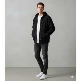 Vintage Industries - 3023 - Norton - hooded Sweater - black