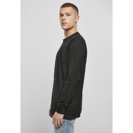 Build Your Brand - Long Sleeve Tee With Cuffrib (BY091) - black