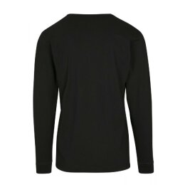 Build Your Brand - Long Sleeve Tee With Cuffrib (BY091) - black