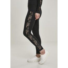 Urban Classics - TB3216 - Ladies Lace Striped Leggings - black