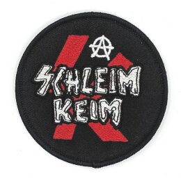 Schleimkeim - Rot - gestickter Patch (Aufnäher)