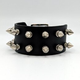 Armband mit silbernen Killernieten - 2-Reihig - WB016 -...