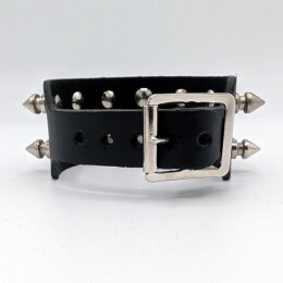 Armband mit silbernen Killernieten - 2-Reihig - WB016 -...