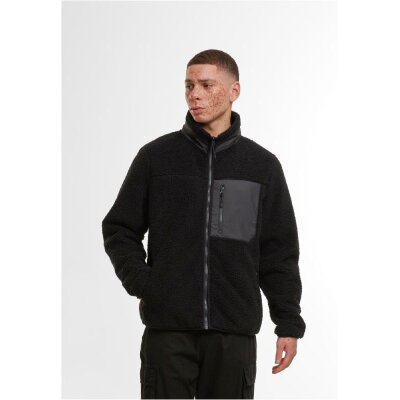 Build Your Brand - BY406 - Bonded Sherpa Jacket - Black