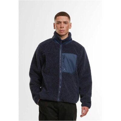 Build Your Brand - BY406 - Bonded Sherpa Jacket - Navy