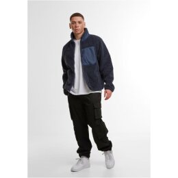 Build Your Brand - BY406 - Bonded Sherpa Jacket - Navy