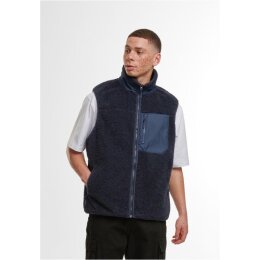 Build Your Brand - BY407 - Bonded Sherpa Vest - Navy