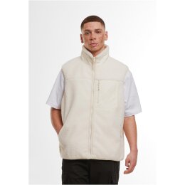 Build Your Brand - BY407 - Bonded Sherpa Vest - White Sand