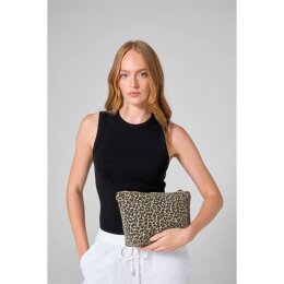 Westford Mill - Leopard Print Canvas Accessory Bag (WM330) - vintage leopard