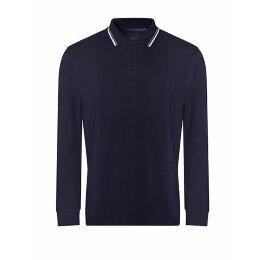 Just Hoods - Long Sleeve Tipped 100 Polo - JP103 - oxford...