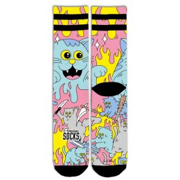 American Socks - Killer Kitties - Signature - Mid High L-XL / 42-46