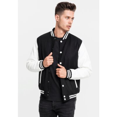 Urban Classics - TB201 - Oldschool College Jacket - black / white