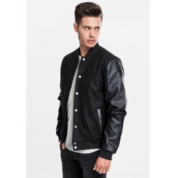 Urban Classics - TB201 - Oldschool College Jacket - black / black