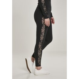 Urban Classics - Ladies Lace Striped Leggings (TB3216) - black