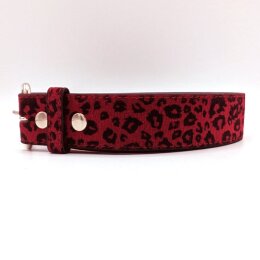 Gürtel - Veganes Leder - TG669 - Rot Leopard L