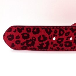 Gürtel - Veganes Leder - TG669 - Rot Leopard L