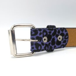 Gürtel - Veganes Leder - G0027 - Purple Leopard L