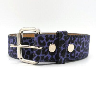 Gürtel - Veganes Leder - G0027 - Purple Leopard XL