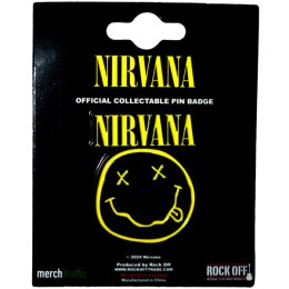 Nirvana - Logo & Happy Face Cut-Out - Pin