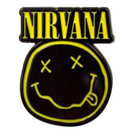 Nirvana - Logo & Happy Face Cut-Out - Pin