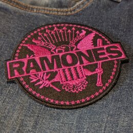 Ramones - Pink Seal - Gestickter  Patch (Aufnäher)
