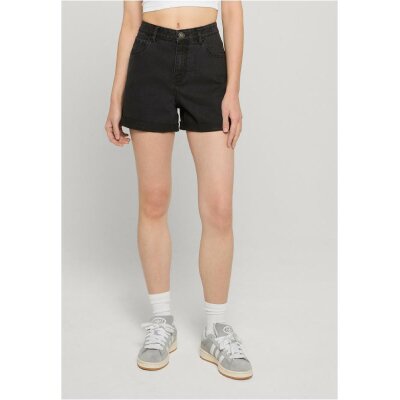 Urban Classics - TB8371 - Ladies High Waist Denim Shorts - Black Washed