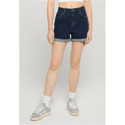 Urban Classics - TB8371 - Ladies High Waist Denim Shorts - dark blue washed