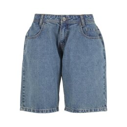 DEF - DFLSH035 - Ladies Skater Shorts - midbluewashed