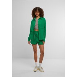 Urban Classics - TB7467 - Ladies Musselin Shorts - froggreen