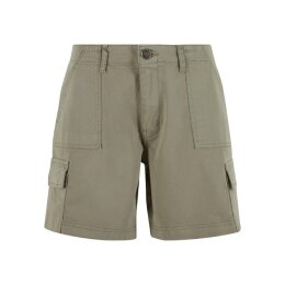 Urban Classics - TB7527 - Ladies Cotton Cargo Shorts - paleolive