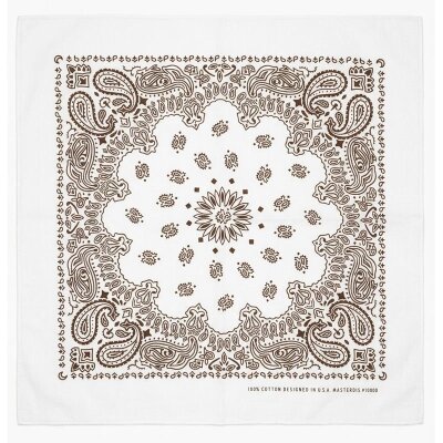 Bandana - weiß/ braun