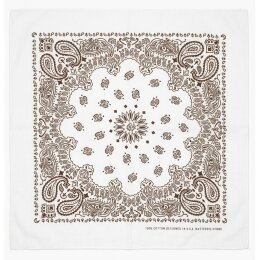 Bandana - weiß/ braun