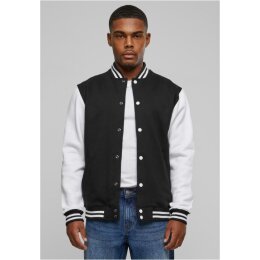 Urban Classics - TB207 - 2-tone College Sweatjacke t- black / white
